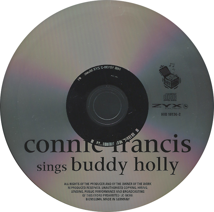 Connie Francis  Sings Buddy Holly : CD